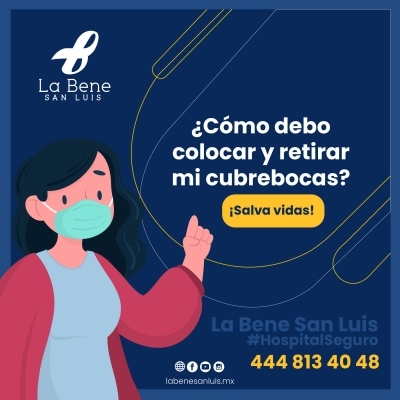 Como colocar y quitar correctamente el cubrebocas.